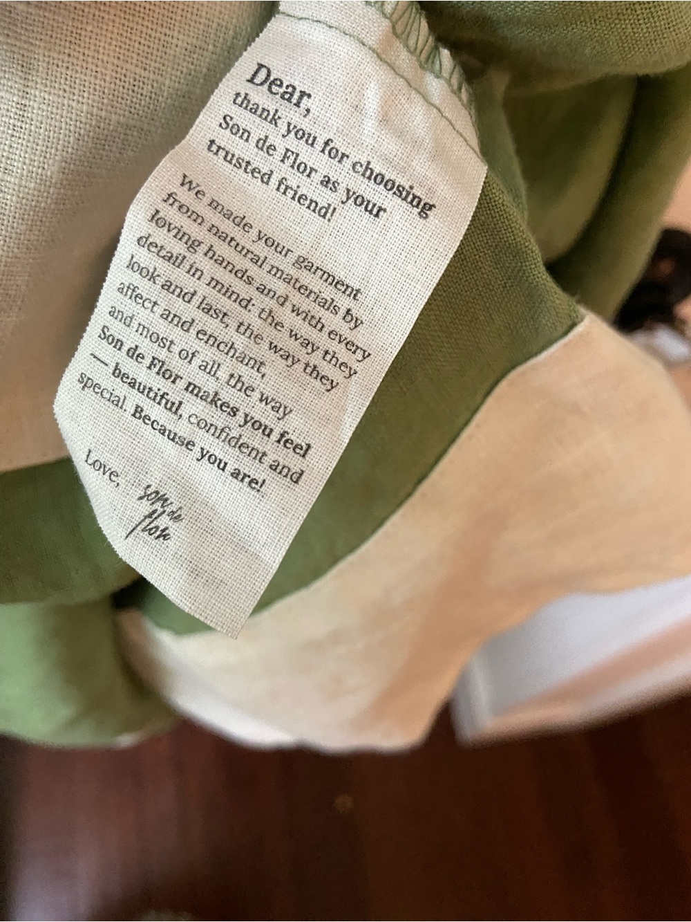 Son de Flor Matcha Wrap Dress - Picture 4 of 8